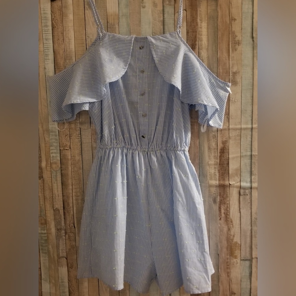 light blue romper